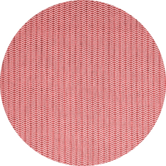 Ahgly Company Indoor Round Abstract Red Contemporary Area Rugs, 8' Round