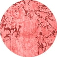 thumbnail image 1 of Ahgly Company Indoor Round Abstract Red Modern Area Rugs, 3' Round, 1 of 4