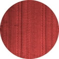 thumbnail image 1 of Ahgly Company Indoor Round Abstract Red Modern Area Rugs, 5' Round, 1 of 4