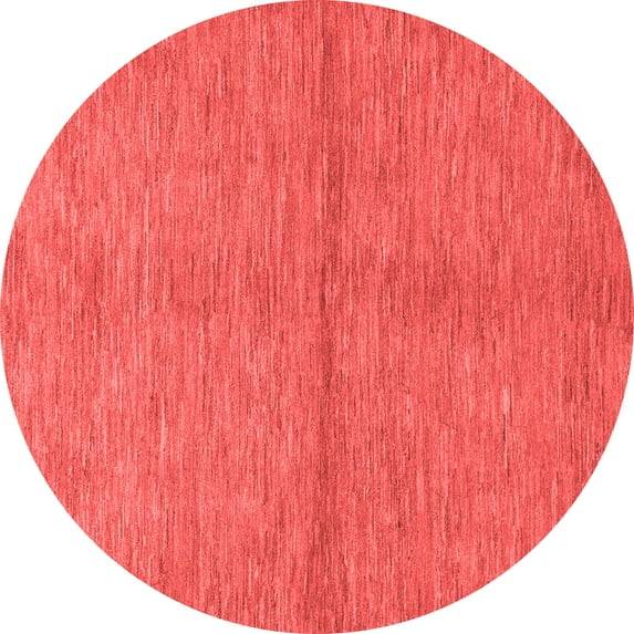 Ahgly Company Indoor Round Abstract Red Modern Area Rugs, 6' Round