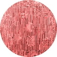 thumbnail image 1 of Ahgly Company Indoor Round Abstract Red Modern Area Rugs, 7' Round, 1 of 4