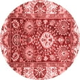 thumbnail image 1 of Ahgly Company Indoor Round Abstract Red Modern Area Rugs, 7' Round, 1 of 4