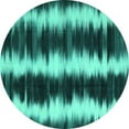 thumbnail image 1 of Ahgly Company Indoor Round Abstract Turquoise Blue Contemporary Area Rugs, 3' Round, 1 of 4
