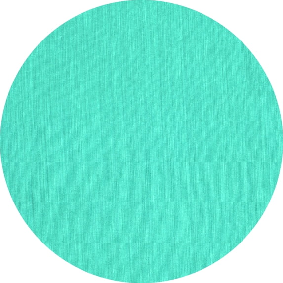 Ahgly Company Indoor Round Abstract Turquoise Blue Contemporary Area Rugs, 8' Round
