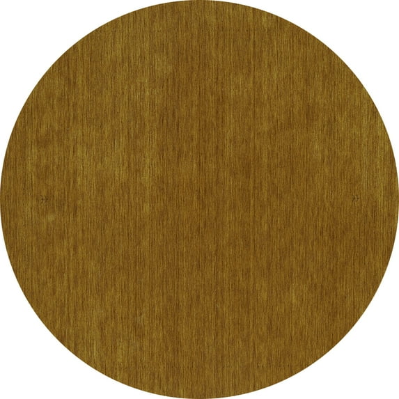 Ahgly Company Indoor Round Abstract Turquoise Blue Contemporary Area Rugs, 8' Round