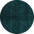 thumbnail image 1 of Ahgly Company Indoor Round Abstract Turquoise Blue Modern Area Rugs, 6' Round, 1 of 4