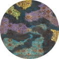 thumbnail image 1 of Ahgly Company Indoor Round Abstract Western Charcoal Gray Area Rugs, 7' Round, 1 of 6