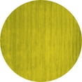 thumbnail image 1 of Ahgly Company Indoor Round Abstract Yellow Contemporary Area Rugs, 8' Round, 1 of 4
