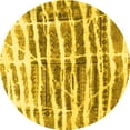 thumbnail image 1 of Ahgly Company Indoor Round Abstract Yellow Modern Area Rugs, 5' Round, 1 of 4