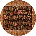 thumbnail image 1 of Ahgly Company Indoor Round Animal Orange Traditional Area Rugs, 5' Round, 1 of 1