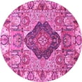 thumbnail image 1 of Ahgly Company Indoor Round Animal Pink Traditional Area Rugs, 6' Round, 1 of 4
