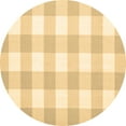 thumbnail image 1 of Ahgly Company Indoor Round Checkered Brown Modern Area Rugs, 4' Round, 1 of 4