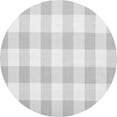 thumbnail image 1 of Ahgly Company Indoor Round Checkered Gray Modern Area Rugs, 4' Round, 1 of 1