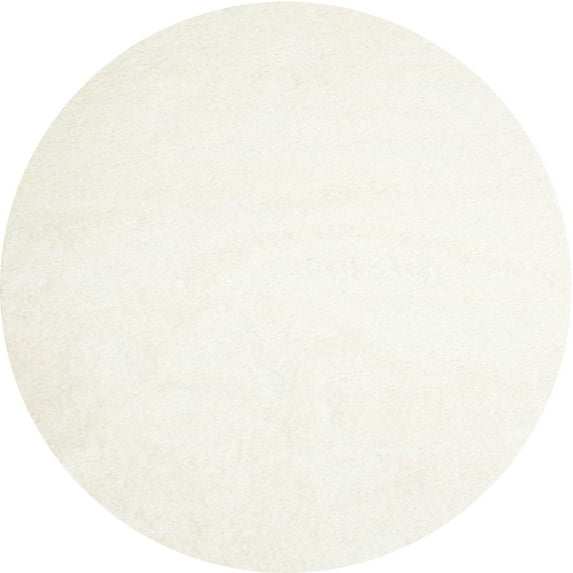 Ahgly Company Indoor Round Contemporary Beige Solid Area Rugs, 5' Round
