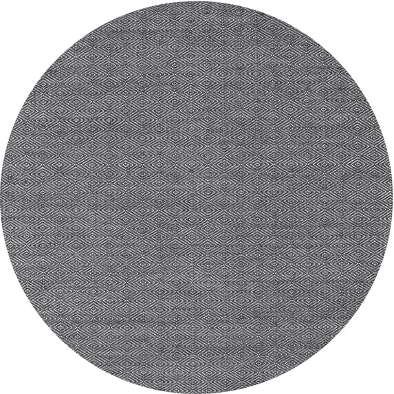 Ahgly Company Indoor Round Contemporary Dark Gray Abstract Area Rugs, 4' Round