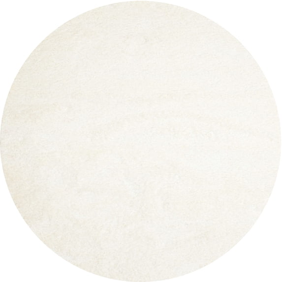Ahgly Company Indoor Round Contemporary OldLace Beige Area Rugs, 8' Round