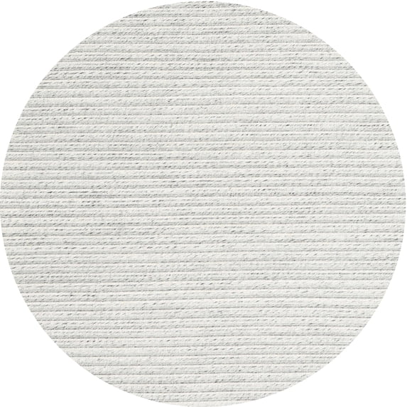Ahgly Company Indoor Round Contemporary Pale Silver Gray Area Rugs, 6' Round