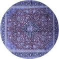 thumbnail image 1 of Ahgly Company Indoor Round Medallion Blue Traditional Area Rugs, 7' Round, 1 of 4