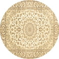 thumbnail image 1 of Ahgly Company Indoor Round Medallion Brown Traditional Area Rugs, 3' Round, 1 of 4