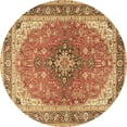 thumbnail image 1 of Ahgly Company Indoor Round Medallion Brown Traditional Area Rugs, 5' Round, 1 of 4