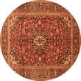thumbnail image 1 of Ahgly Company Indoor Round Medallion Orange Traditional Area Rugs, 3' Round, 1 of 1