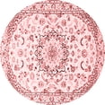 thumbnail image 1 of Ahgly Company Indoor Round Medallion Red Traditional Area Rugs, 3' Round, 1 of 4