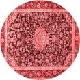 thumbnail image 1 of Ahgly Company Indoor Round Medallion Red Traditional Area Rugs, 7' Round, 1 of 4
