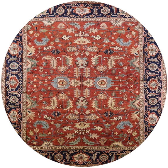 Ahgly Company Indoor Round Mid-Century Modern Light Copper Gold Area Rugs, 5' Round
