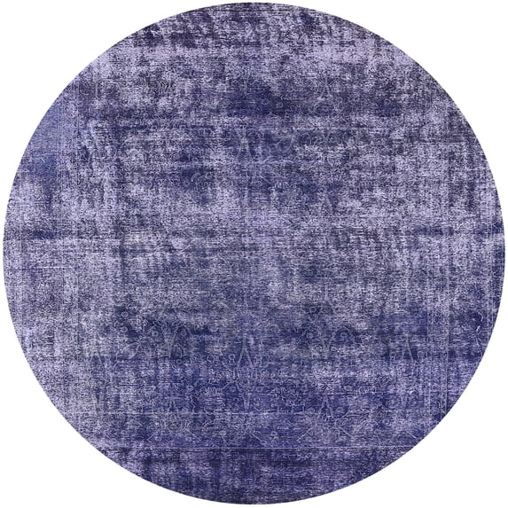 Ahgly Company Indoor Round Mid-Century Modern MediumPurple Purple Area Rugs, 3' Round