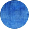 thumbnail image 1 of Ahgly Company Indoor Round Mid-Century Modern Neon Blue Area Rugs, 6' Round, 1 of 1
