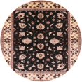 thumbnail image 1 of Ahgly Company Indoor Round Mid-Century Modern Red Oriental Area Rugs, 3' Round, 1 of 6