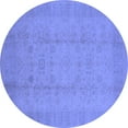 thumbnail image 1 of Ahgly Company Indoor Round Oriental Blue Industrial Area Rugs, 8' Round, 1 of 4