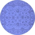 thumbnail image 1 of Ahgly Company Indoor Round Oriental Blue Traditional Area Rugs, 7' Round, 1 of 4