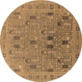 thumbnail image 1 of Ahgly Company Indoor Round Oriental Brown Industrial Area Rugs, 8' Round, 1 of 4