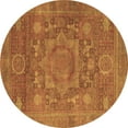 thumbnail image 1 of Ahgly Company Indoor Round Oriental Brown Modern Area Rugs, 4' Round, 1 of 4