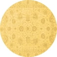 thumbnail image 1 of Ahgly Company Indoor Round Oriental Brown Traditional Area Rugs, 6' Round, 1 of 4