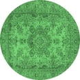 thumbnail image 1 of Ahgly Company Indoor Round Oriental Emerald Green Industrial Area Rugs, 5' Round, 1 of 4
