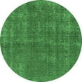 thumbnail image 1 of Ahgly Company Indoor Round Oriental Emerald Green Industrial Area Rugs, 7' Round, 1 of 4