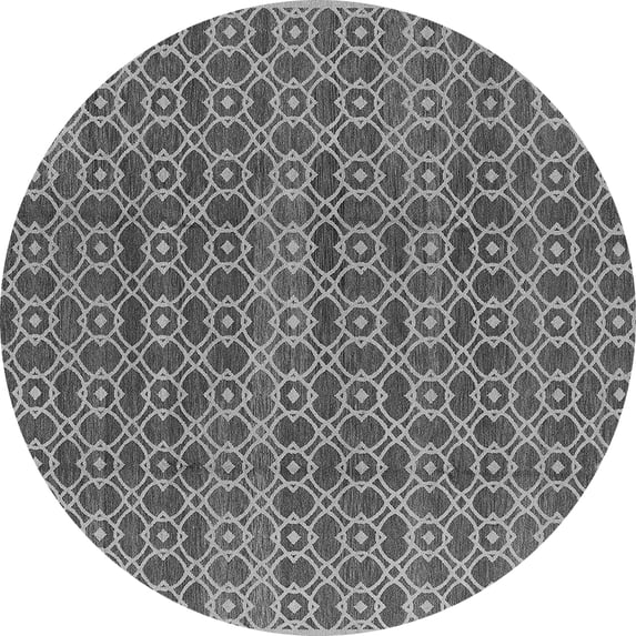Ahgly Company Indoor Round Oriental Gray Industrial Area Rugs, 6' Round