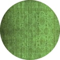 thumbnail image 1 of Ahgly Company Indoor Round Oriental Green Industrial Area Rugs, 3' Round, 1 of 4