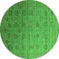 thumbnail image 1 of Ahgly Company Indoor Round Oriental Green Industrial Area Rugs, 6' Round, 1 of 4