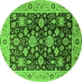 thumbnail image 1 of Ahgly Company Indoor Round Oriental Green Traditional Area Rugs, 4' Round, 1 of 4