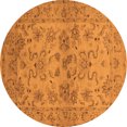 thumbnail image 1 of Ahgly Company Indoor Round Oriental Orange Industrial Area Rugs, 8' Round, 1 of 4