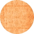 thumbnail image 1 of Ahgly Company Indoor Round Oriental Orange Traditional Area Rugs, 7' Round, 1 of 4