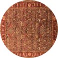 thumbnail image 1 of Ahgly Company Indoor Round Oriental Orange Traditional Area Rugs, 8' Round, 1 of 4