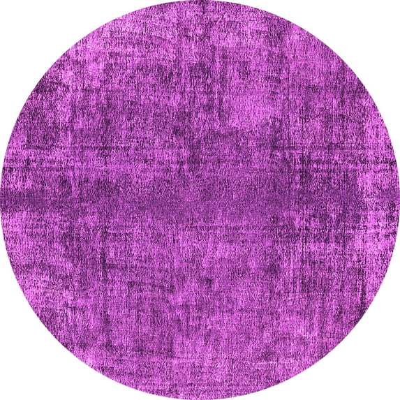 Ahgly Company Indoor Round Oriental Pink Industrial Area Rugs, 4' Round