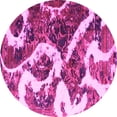 thumbnail image 1 of Ahgly Company Indoor Round Oriental Pink Modern Area Rugs, 7' Round, 1 of 4
