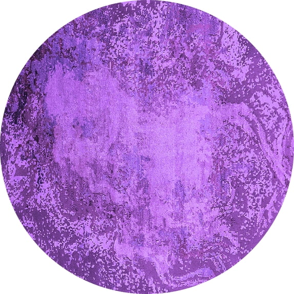 Ahgly Company Indoor Round Oriental Purple Industrial Area Rugs, 4' Round