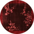 thumbnail image 1 of Ahgly Company Indoor Round Oriental Red Asian Inspired Area Rugs, 3' Round, 1 of 4