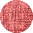 thumbnail image 1 of Ahgly Company Indoor Round Oriental Red Asian Inspired Area Rugs, 3' Round, 1 of 4